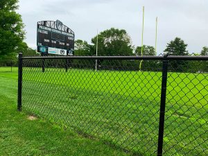 Cedar Rapids, Iowa fencing company fence contractors ballfield baseball field softball field football field complex pickle ball courts basketball tennis courts track peewee elementary junior high high school college professional community chain link wood ornamental backstop dugouts outfield batter's eye