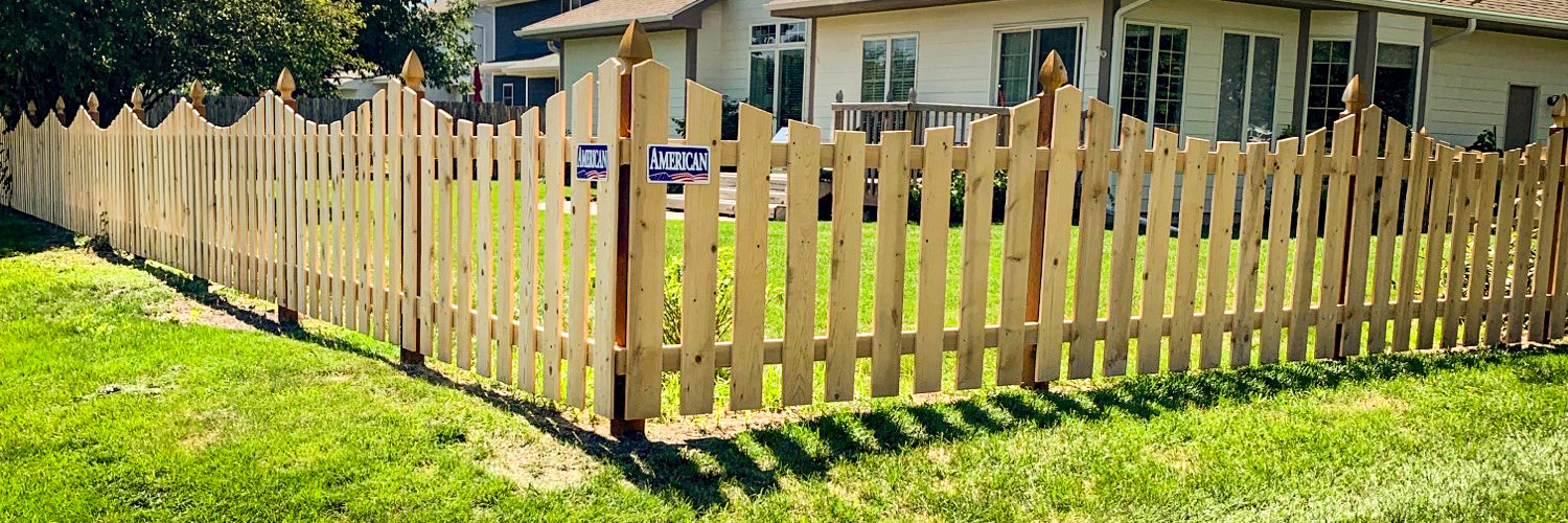 Cedar Rapids fence company residential fence contractors Iowa wood fencing cedar western red cedar treated pine white red yellow CCA  ACQ2 incense fir 2x4 1x6 2" x 4"  1" x 6"  nails stain solid privacy picket scalloped board on board shadow box pickets rails posts installation panels post caps modern horizontal backyard front yard ranch gate garden diy split rail house lattice old rustic vertical metal post picket dog ear contemporary custom